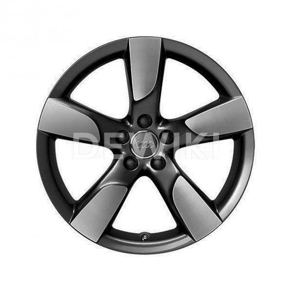 Алюминиевый литой диск R19 в 5-спицевом дизайне Audi, Matt Black, 9,0J x 19 ET33