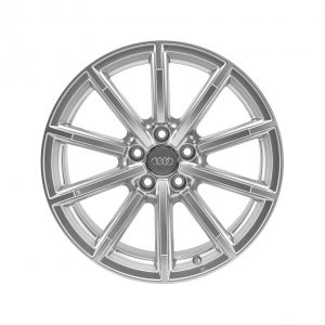 Алюминиевый литой диск R18 в 10-спицевом дизайне Audi, Brilliant Silver, 8,5J x 18 ET29