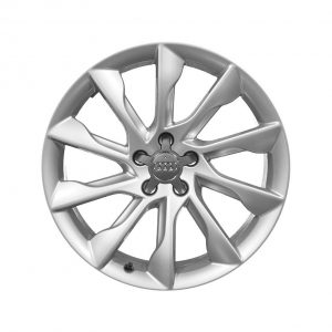 Алюминиевый литой диск R19 в 10-спицевом дизайне Audi, Silver, 8,5J x 19 ET32