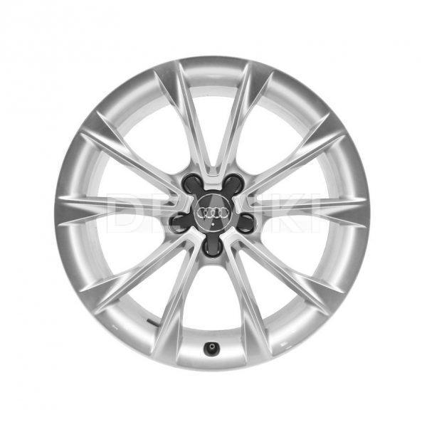 Алюминиевый литой диск R18 дизайн 5 V-образных спиц Audi, Bright Silver, 8,5J x 18 ET29 Алюминиевый литой диск R18 дизайн 5 V-образных спиц Audi, Bright Silver, 8,5J x 18 ET29