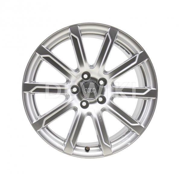 Алюминиевый литой диск R18 в 10-спицевом дизайне Audi, Silver, 8,5J x 18 ET29 Алюминиевый литой диск R18 в 10-спицевом дизайне Audi, Silver, 8,5J x 18 ET29