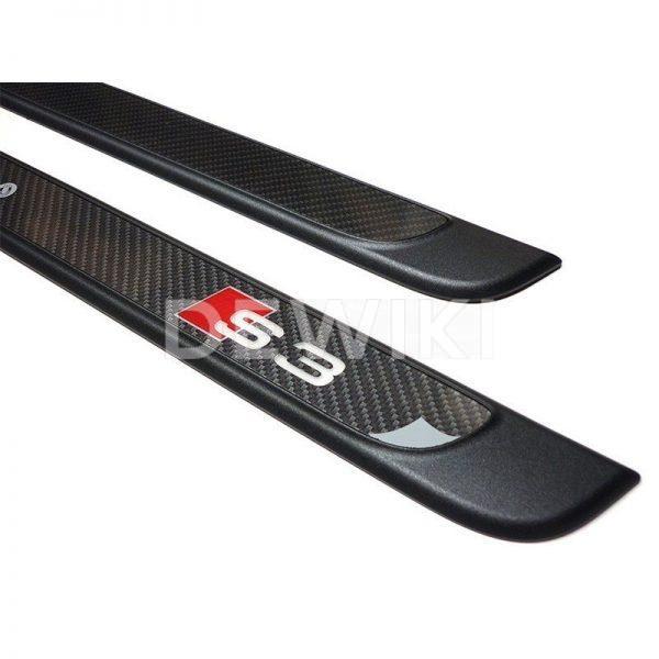 Комплект накладок порогов под карбон Audi А3 (8V) Комплект накладок порогов под карбон Audi А3 (8V)