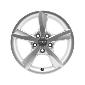 Алюминиевый литой диск R16 в 5-спицевом дизайне Audi, Brilliant Silver, 6,0J x 16 ET48 Алюминиевый литой диск R16 в 5-спицевом дизайне Audi, Brilliant Silver, 6,0J x 16 ET48