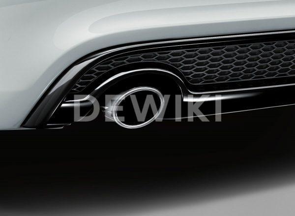 Спортивная насадка на выхлопную трубу Audi A3 (8V), для автомобилей с левой одинарной выхлопной трубой Спортивная насадка на выхлопную трубу Audi A3 (8V), для автомобилей с левой одинарной выхлопной трубой