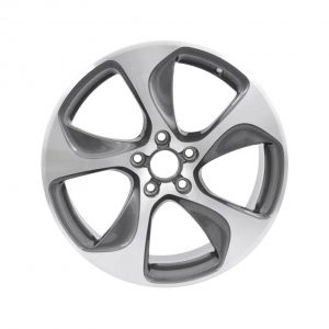 Алюминиевый литой диск R18 в 5-спицевом дизайне Audi, Silver /  Anthracite, 7,5J x 18 ET51