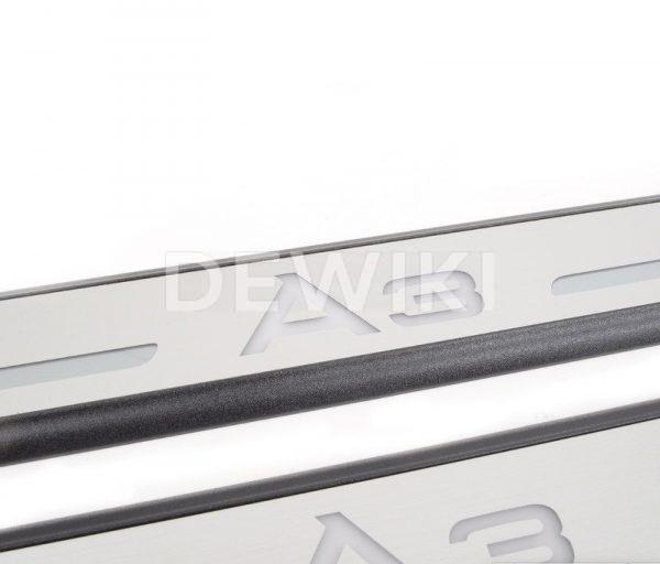 Комплект накладок порогов Audi A3/S3 Limousine (8V) 2014-н.в. Комплект накладок порогов Audi A3/S3 Limousine (8V) 2014-н.в.