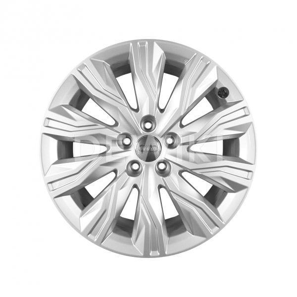 Алюминиевый литой диск R18 в 10-спицевом дизайне Audi, Brilliant Silver, 7,5J x 18 ET39