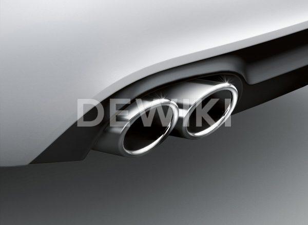 Спортивные насадки на выхлопную трубу Audi A4 / A5, для автомобилей с левой двойной выхлопной трубой, 1.4 TFSI, 2.0 TDI Спортивные насадки на выхлопную трубу Audi A4 / A5, для автомобилей с левой двойной выхлопной трубой, 1.4 TFSI, 2.0 TDI