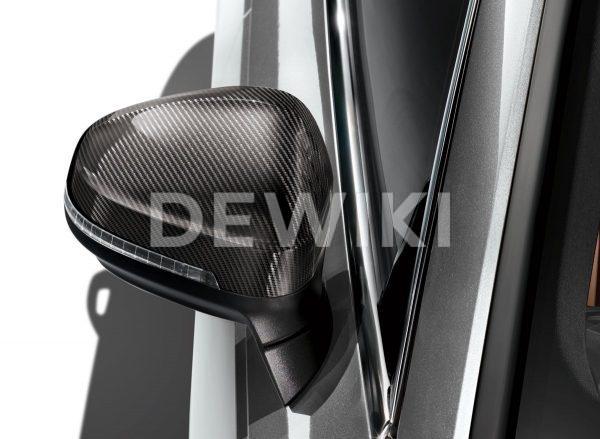 Карбоновые корпуса наружных зеркал заднего вида Audi A4 / S4 / RS4 / A5 / S5 / RS5, для автомобилей без Audi side assist