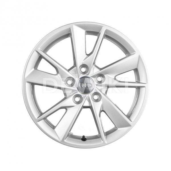 Алюминиевый литой диск R16 с 5 гранеными спицами Audi, Brilliant Silver, 7,0J x 16 ET35 Алюминиевый литой диск R16 с 5 гранеными спицами Audi, Brilliant Silver, 7,0J x 16 ET35