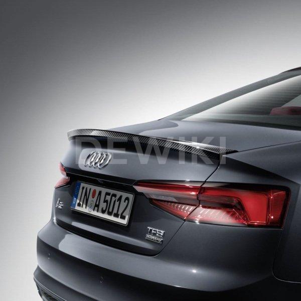 Карбоновый спойлер крышки багажника Audi A5 Coupe (T5/B9) Карбоновый спойлер крышки багажника Audi A5 Coupe (T5/B9)