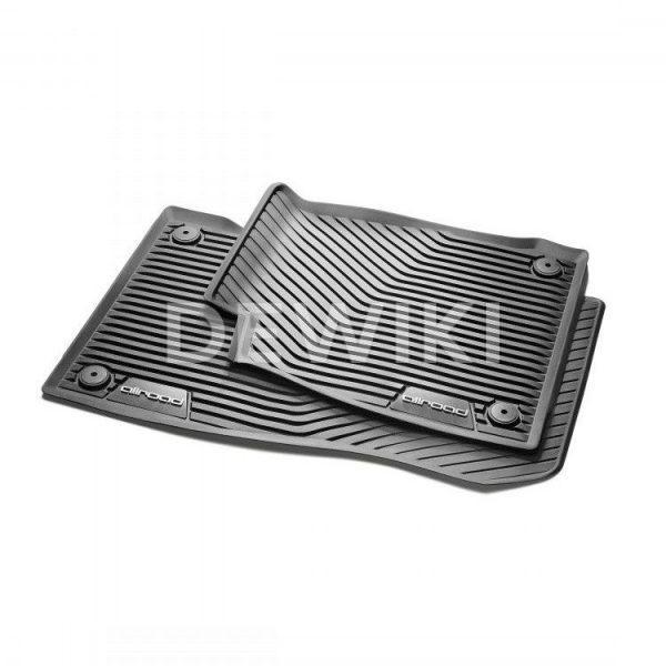 Резиновые передние коврики Audi A4 allroad (8W/B9), контрастная надпись Резиновые передние коврики Audi A4 allroad (8W/B9), контрастная надпись