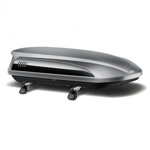 Бокс для лыж и багажа Audi, цвет «серая платина» с боковой накладкой «черный бриллиант», 360 литров Бокс для лыж и багажа Audi, цвет «серая платина» с боковой накладкой «черный бриллиант», 360 литров