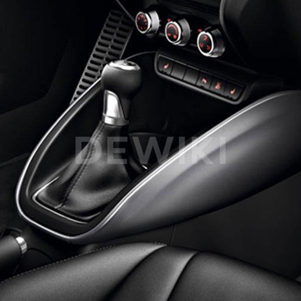 Декоративные накладки для центральной консоли Audi A1, серебристый шелковый атлас Декоративные накладки для центральной консоли Audi A1, серебристый шелковый атлас