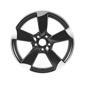 Алюминиевый литой диск R18 роторный дизайн 5 спиц Audi, Matt Black, 7,5J x 18 ET39 Алюминиевый литой диск R18 роторный дизайн 5 спиц Audi, Matt Black, 7,5J x 18 ET39
