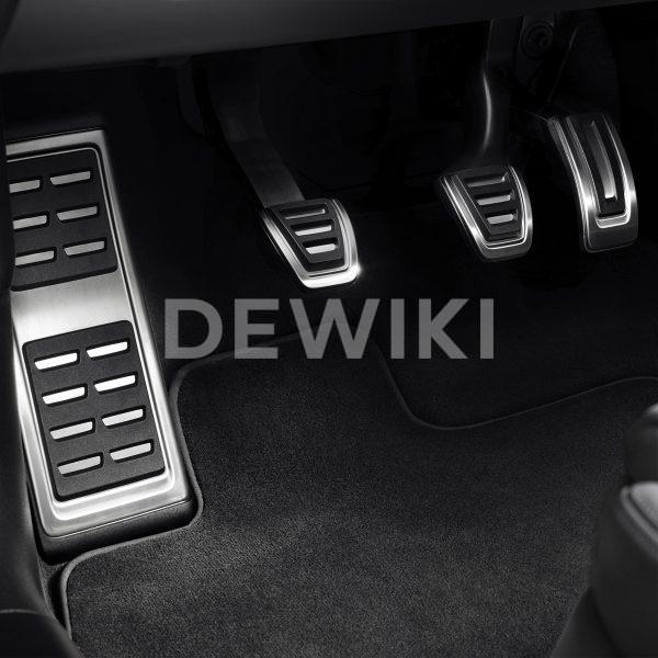 Накладки на педали Audi А1, для МКПП с опорой для ноги Накладки на педали Audi А1, для МКПП с опорой для ноги
