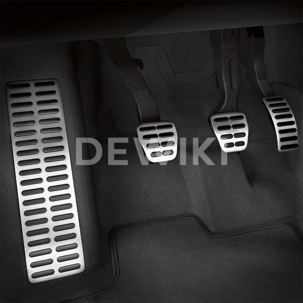 Накладки на педали Audi A1 (8X), для МКПП c опорой для ноги Накладки на педали Audi A1 (8X), для МКПП c опорой для ноги
