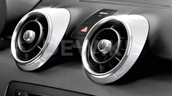 Декоративные накладки дефлекторов Audi A1, серебристый лед Декоративные накладки дефлекторов Audi A1, серебристый лед