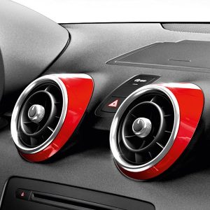 Декоративные накладки дефлекторов Audi A1, красный Мизано