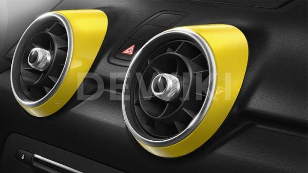 Декоративные накладки дефлекторов Audi A1, желтый Макао Декоративные накладки дефлекторов Audi A1, желтый Макао