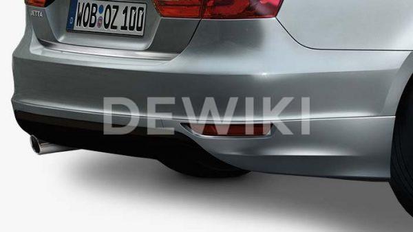 Накладка на бампер задний Volkswagen Jetta 6 Накладка на бампер задний Volkswagen Jetta 6
