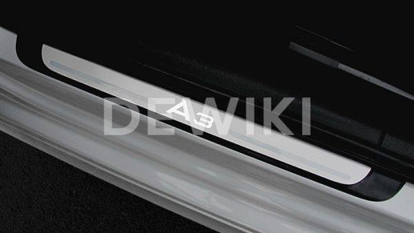 Комплект накладок порогов Audi A3/S3 Limousine (8V) 2014-н.в. Комплект накладок порогов Audi A3/S3 Limousine (8V) 2014-н.в.