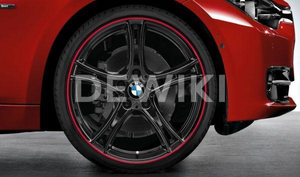 Комплект летних колес в сборе R20 BMW F30/F31/F32/F33/F36 Double Spoke 361 Black, Pirelli P Zero, без RDC, Runflat