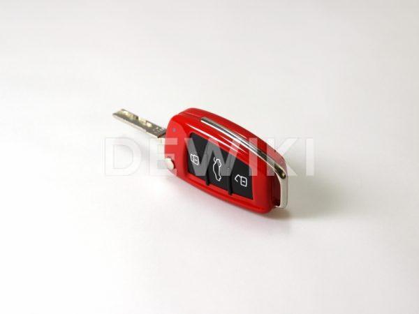 Пластиковая крышка для ключа Audi quattro Design Misano Red