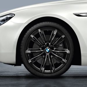 Комплект летних колес в сборе R20 BMW M Performance V Spoke 464 M Liquid Black, Bridgestone Potenza RE050 A, без RDC, Runflat