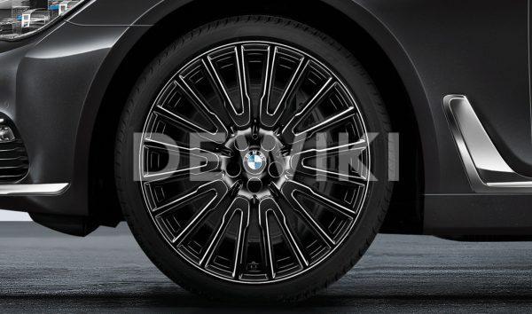 Комплект летних колес в сборе R21 BMW G32/G11/G12 Multi Spoke 629 Liquid Black, Pirelli P Zero r-f, RDC, Runflat