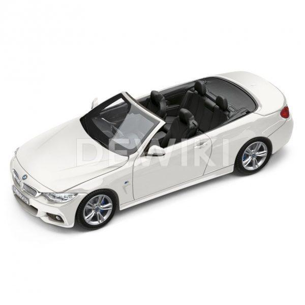Миниатюрная модель BMW 4 серии Convertible, Alpine White, масштаб 1:43