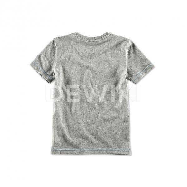 Детская футболка BMW i с принтом i8, Grey Melange Детская футболка BMW i с принтом i8, Grey Melange