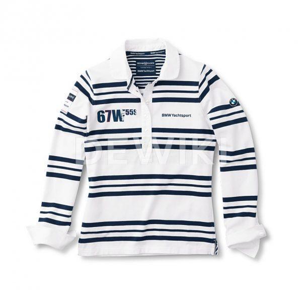 Женская рубашка Yachting в стиле регби, white/blue Женская рубашка Yachting в стиле регби, white/blue