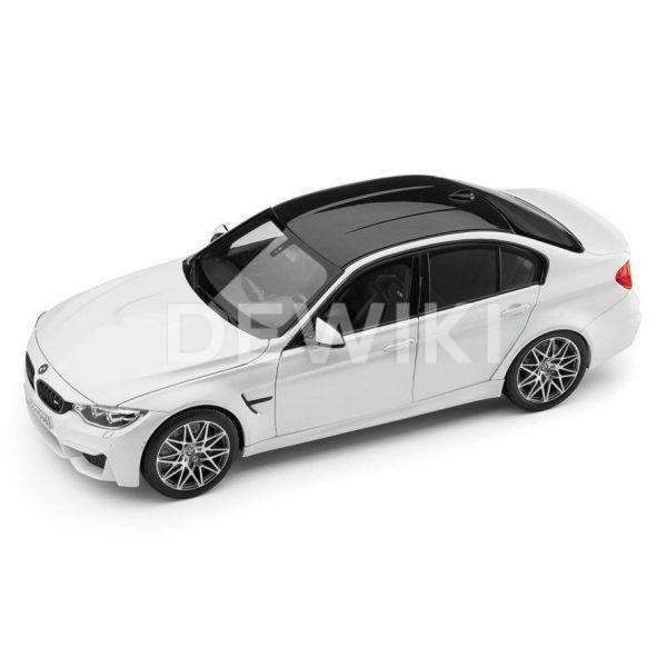 Миниатюрная модель BMW F80 M3 Competition, Mineral White, масштаб 1:18