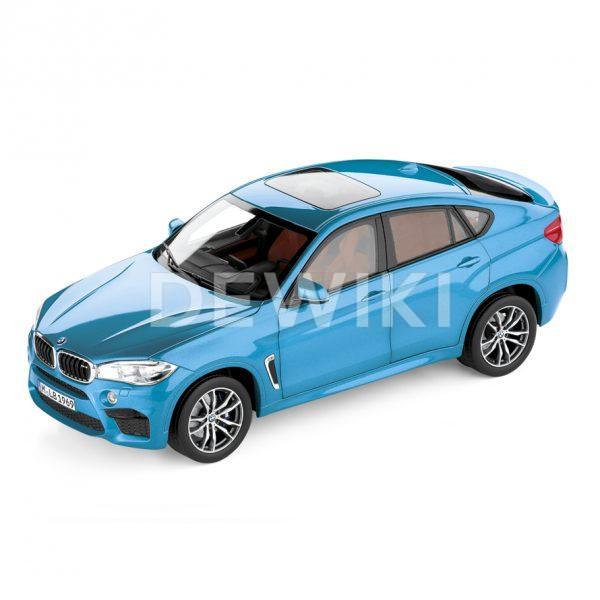 Миниатюрная модель BMW X6 M, Long Beach Blue, масштаб 1:18