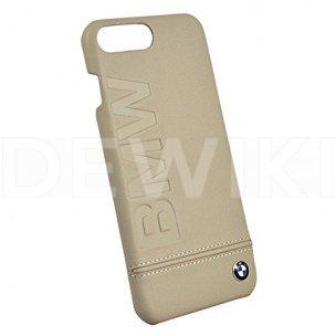 Кожаный чехол для iPhone 7 BMW Logo Imprint Taupe Кожаный чехол для iPhone 7 BMW Logo Imprint Taupe