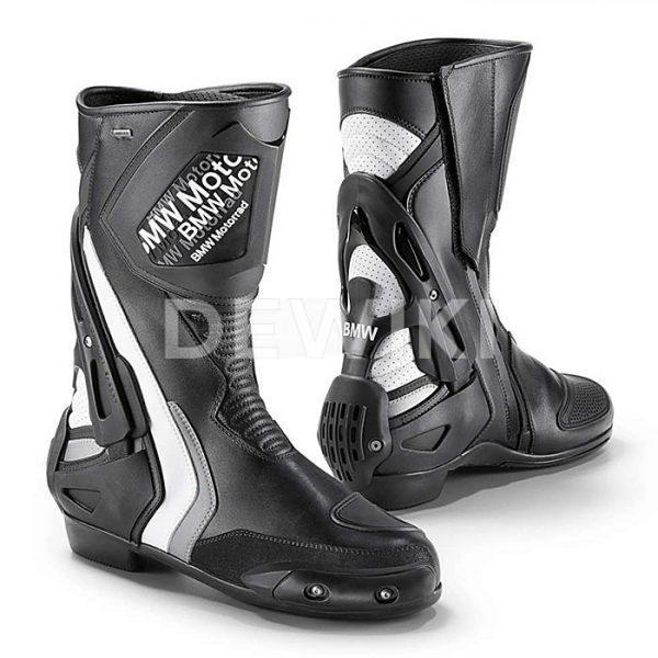 Кожаные сапоги унисекс BMW SportDry, Black/White Кожаные сапоги унисекс BMW SportDry, Black/White