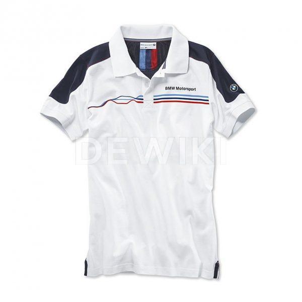 Мужская рубашка-поло BMW Motorsport, White/Blue Мужская рубашка-поло BMW Motorsport, White/Blue