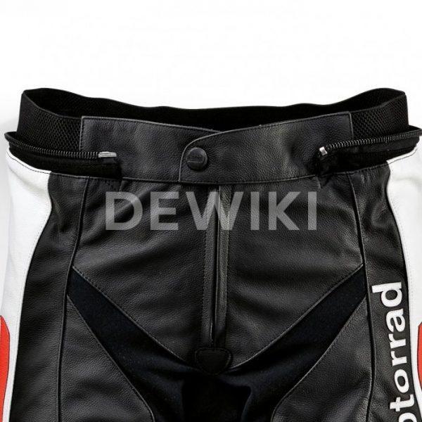 Мужские кожаные мотоштаны BMW Motorrad  Sport, Black/Red/White Мужские кожаные мотоштаны BMW Motorrad  Sport, Black/Red/White