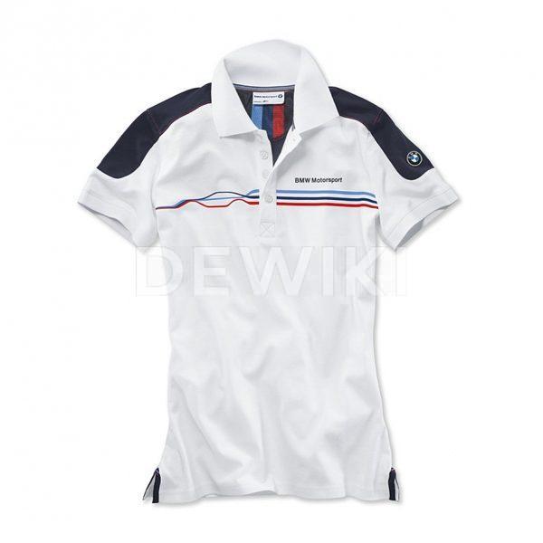 Женская Fan рубашка-поло BMW Motorsport, White/Blue Женская Fan рубашка-поло BMW Motorsport, White/Blue