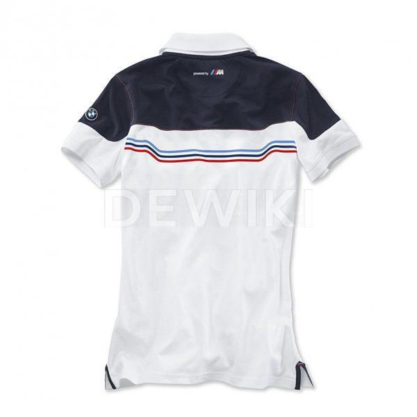 Женская Fan рубашка-поло BMW Motorsport, White/Blue Женская Fan рубашка-поло BMW Motorsport, White/Blue