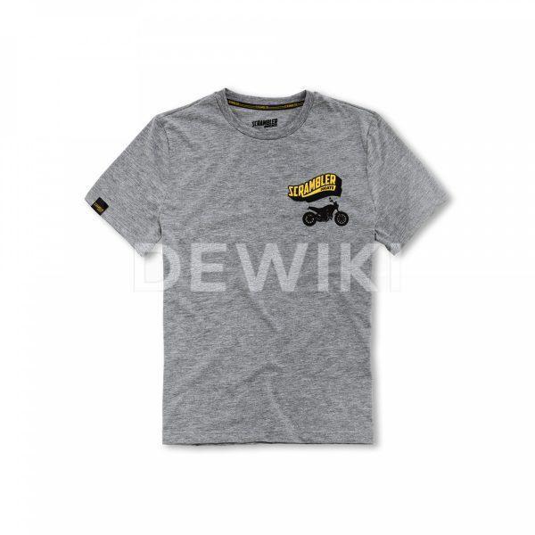 Мужская футболка Big Banner Scrambler, Grey Мужская футболка Big Banner Scrambler, Grey
