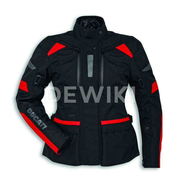 Женская куртка из ткани Ducati Tour, Black/Red Женская куртка из ткани Ducati Tour, Black/Red