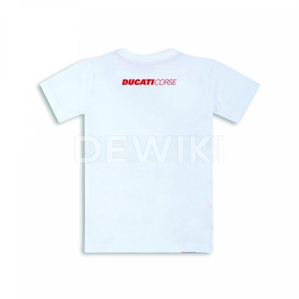 Детская футболка с рисунком Ducati Corse, White Детская футболка с рисунком Ducati Corse, White