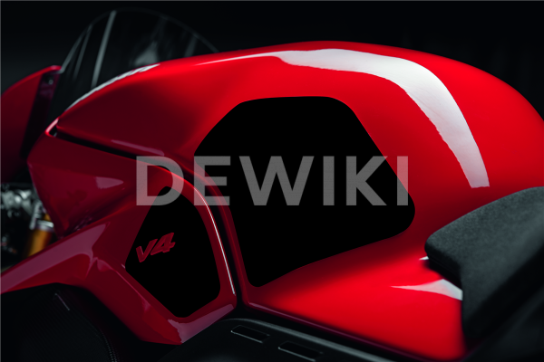 Противоскользящие боковые наклейки на бак Ducati Panigale V4 / Streetfighter V4, Black Противоскользящие боковые наклейки на бак Ducati Panigale V4 / Streetfighter V4, Black