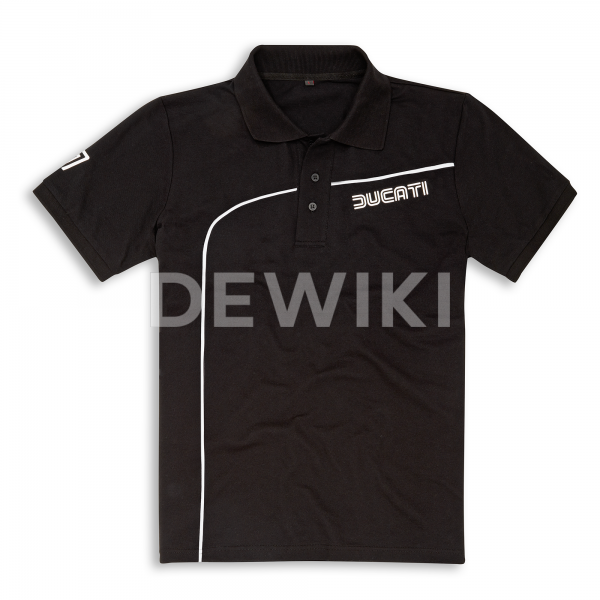 Мужская рубашка-поло Historical 77 Ducati, Black Мужская рубашка-поло Historical 77 Ducati, Black