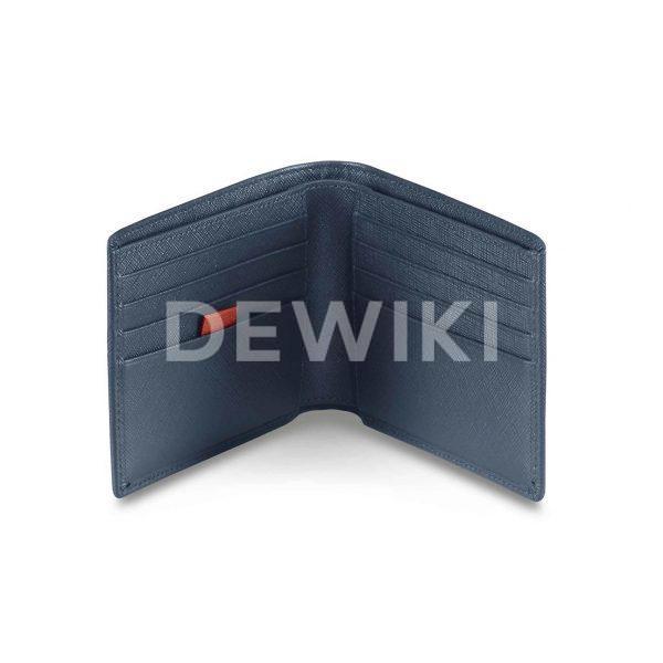 Кожаный кошелек BMW без отделения для монет, Blue Кожаный кошелек BMW без отделения для монет, Blue