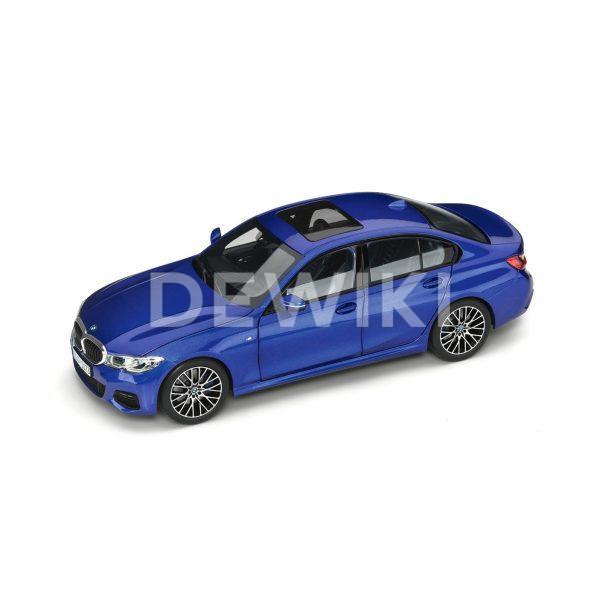 Миниатюрная модель BMW 3 серии (G20), Portimao Blue, масштаб 1:18