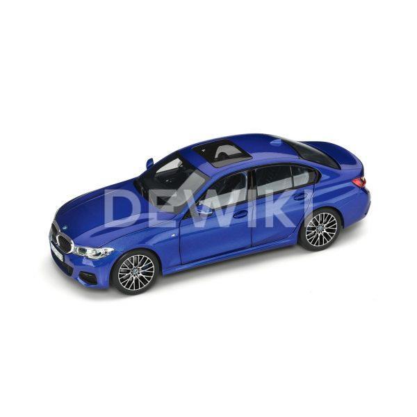 Миниатюрная модель BMW 3 серии (G20), Portimao Blue, масштаб 1:18 Миниатюрная модель BMW 3 серии (G20), Portimao Blue, масштаб 1:18