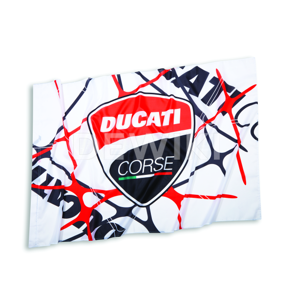 Флаг Ducati Corse, White